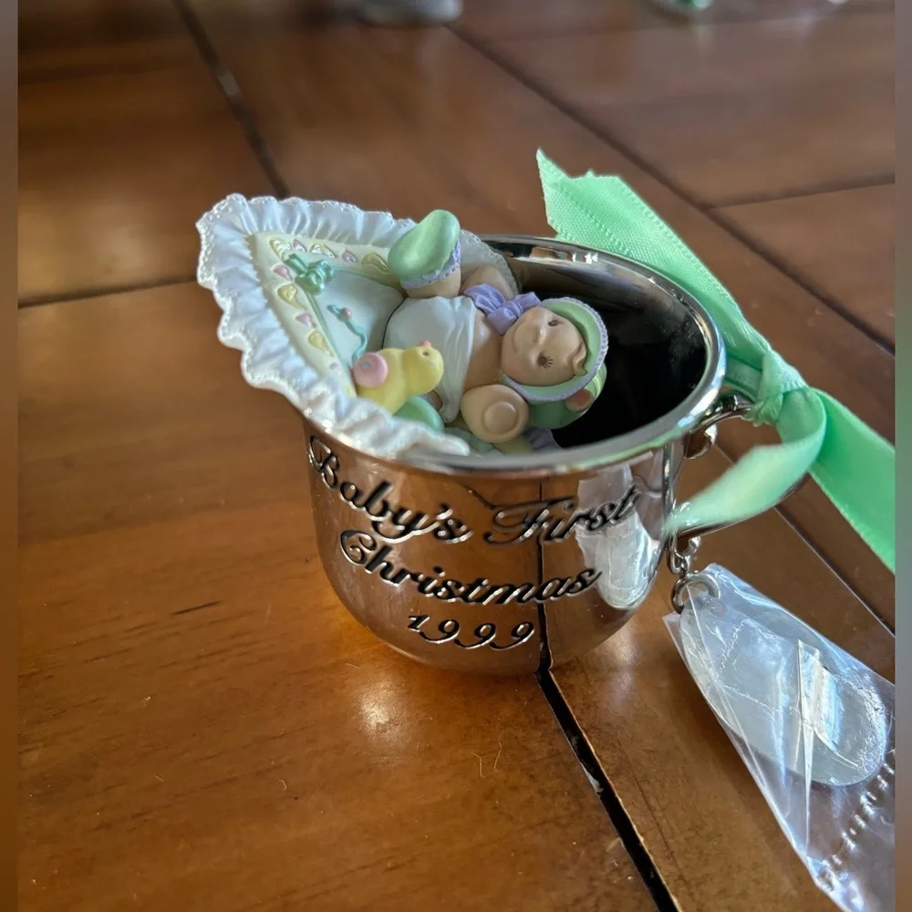 1999 Baby's First Christmas - Silver Cup Hallmark